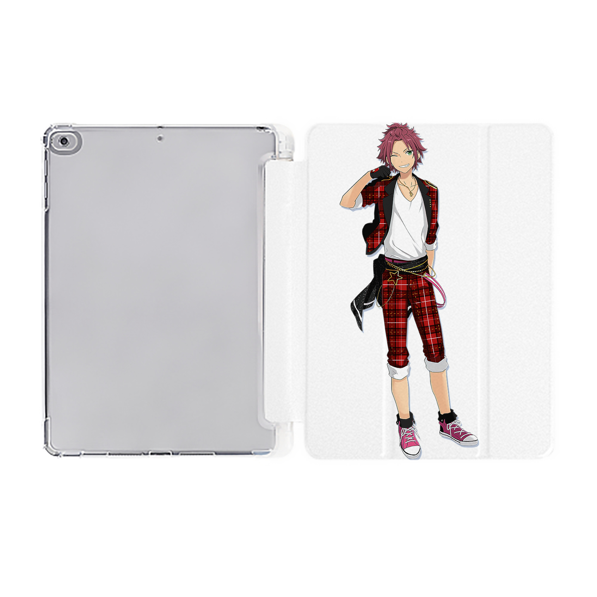 （画像用） あんさんぶるスターズ! Ensemble Stars IPad ケース ペン収納付き 三つ折りスタンド PUレザー×シリコン 対応機種9.5/10.5/10.9インチ